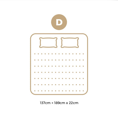 Bedra Double Mattress Tight Top Cool Gel Foam Pocket Spring 22cm-Mattresses-PEROZ Accessories