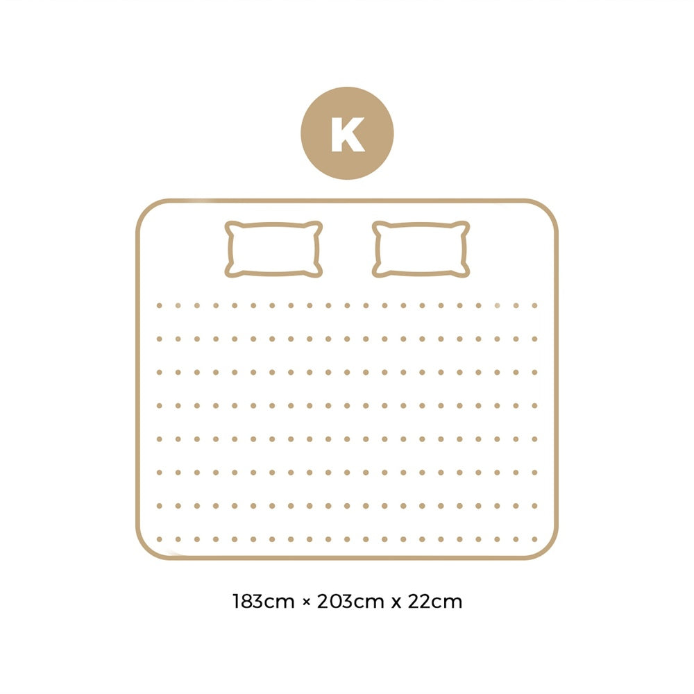Bedra King Mattress Tight Top Cool Gel Foam Pocket Spring 22cm-Mattresses-PEROZ Accessories