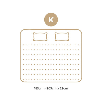 Bedra King Mattress Tight Top Cool Gel Foam Pocket Spring 22cm-Mattresses-PEROZ Accessories