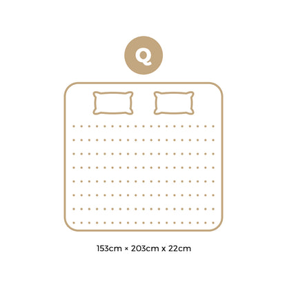 Bedra Queen Mattress Tight Top Cool Gel Foam Pocket Spring 22cm-Mattresses-PEROZ Accessories