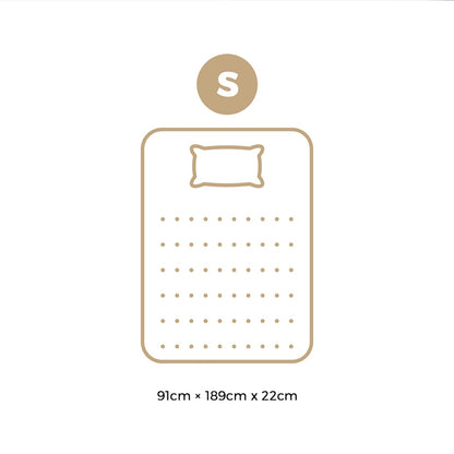 Bedra Single Mattress Tight Top Cool Gel Foam Pocket Spring 22cm-Mattresses-PEROZ Accessories