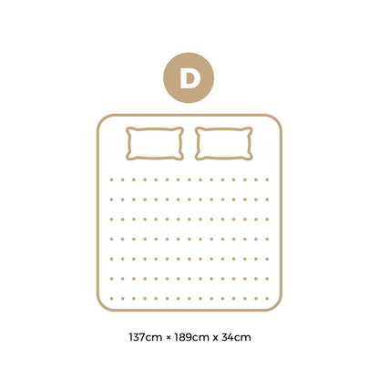 Bedra Double Mattress Cool Gel Foam Pocket Spring 34CM with Pillows-Mattress-PEROZ Accessories