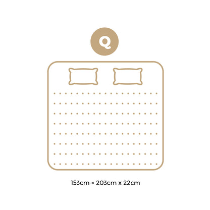 Bedra Queen Mattress 22CM Cool Gel Foam Bonnell Spring with Pillows-Mattress-PEROZ Accessories