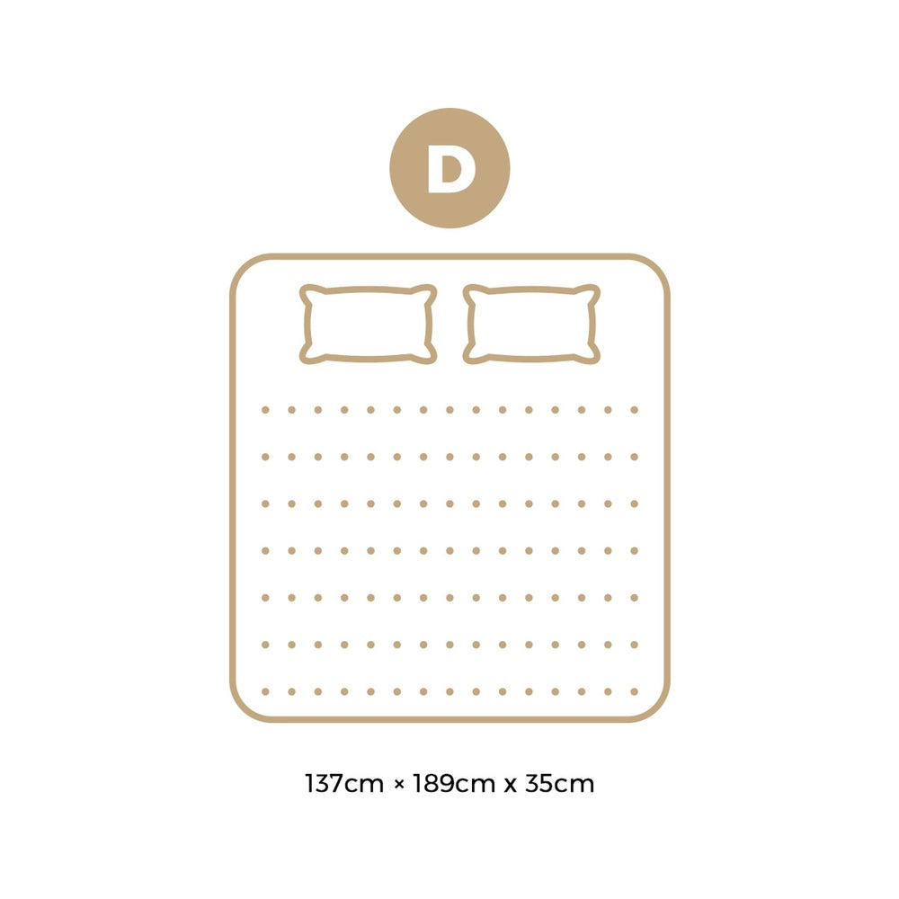 Bedra Double Mattress 9 Zone Pocket Spring Foam Bamboo Euro Top 35cm-Mattress-PEROZ Accessories