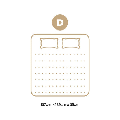 Bedra Double Mattress 9 Zone Pocket Spring Foam Bamboo Euro Top 35cm-Mattress-PEROZ Accessories