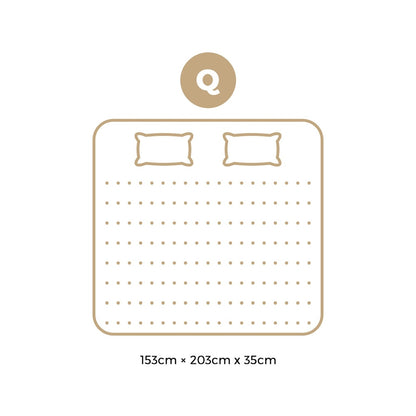 Bedra Queen Mattress 9 Zone Pocket Spring Foam Bamboo Euro Top 35cm-Mattress-PEROZ Accessories