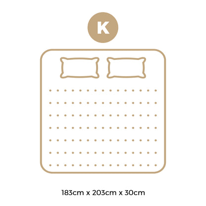 Bedra King Mattress 5 Zone Pocket Spring Cool Gel Foam Medium Firm-Mattress-PEROZ Accessories