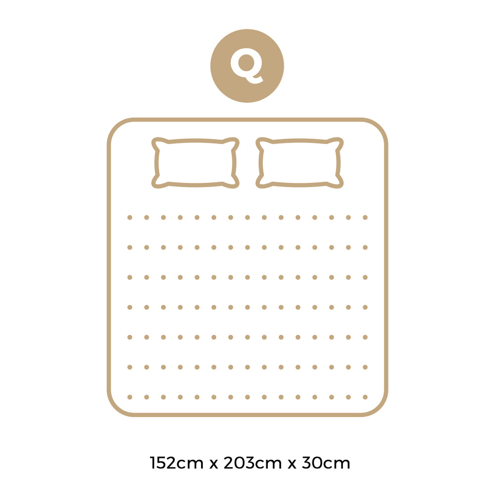 Bedra Queen Mattress 5 Zone Pocket Spring Cool Gel Foam Medium Firm-Mattress-PEROZ Accessories