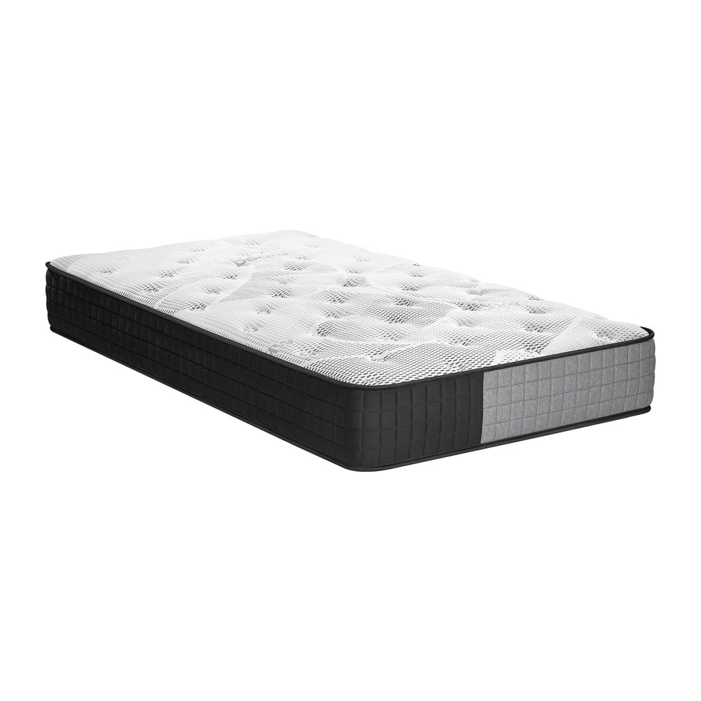 Bedra King Single Mattress Tight Top Foam Pocketed Springs 24cm-Mattress-PEROZ Accessories