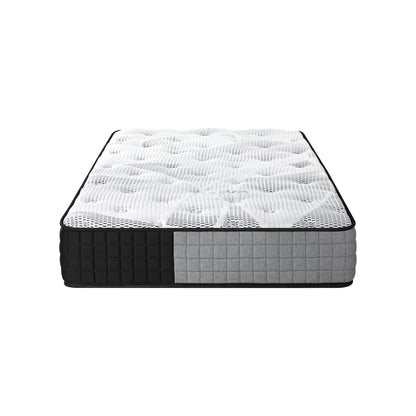 Bedra King Single Mattress Tight Top Foam Pocketed Springs 24cm-Mattress-PEROZ Accessories