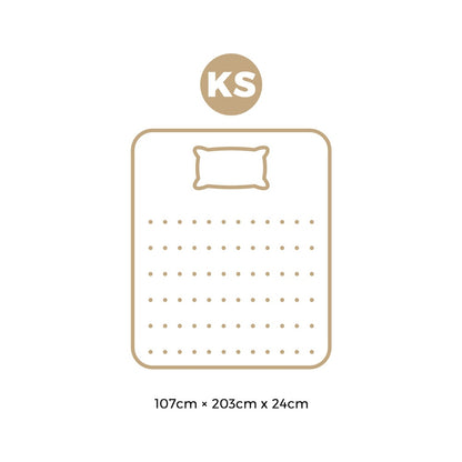 Bedra King Single Mattress Tight Top Foam Pocketed Springs 24cm-Mattress-PEROZ Accessories