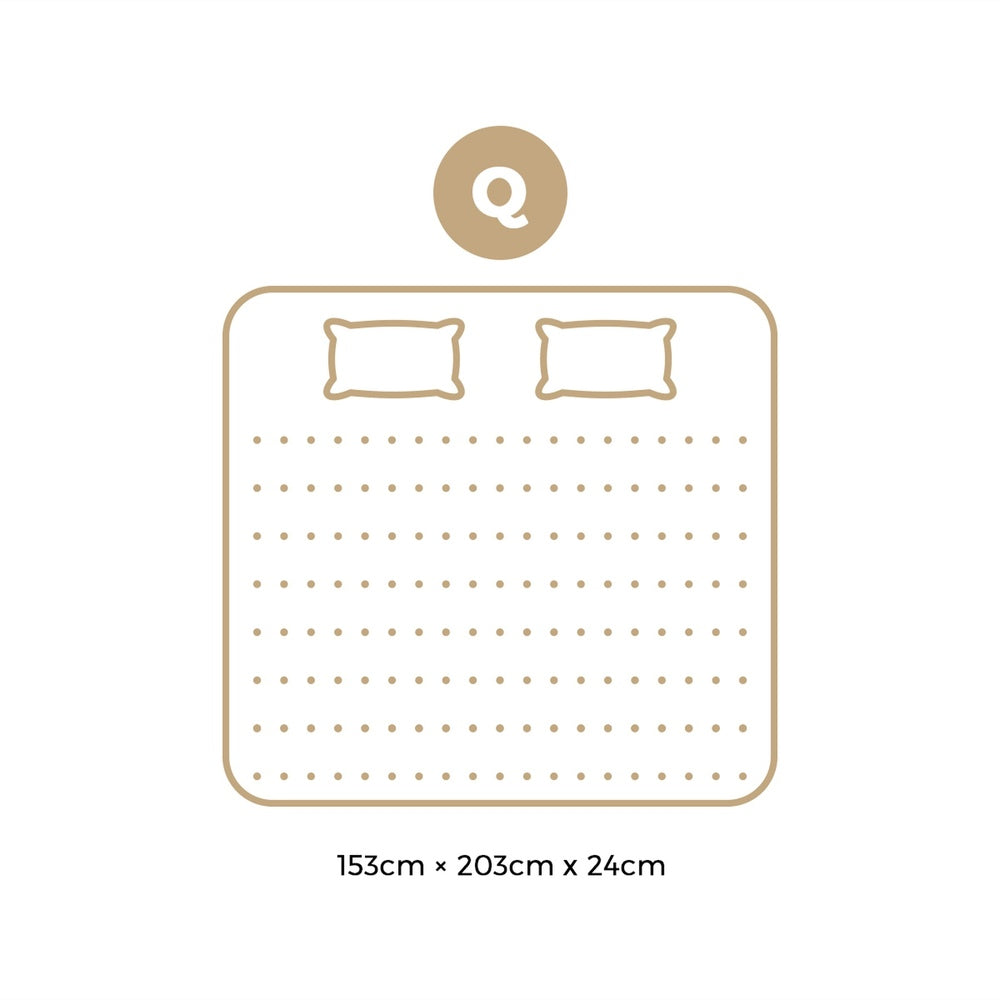 Bedra Queen Mattress Tight Top Foam Pocketed Springs 24cm-Mattress-PEROZ Accessories