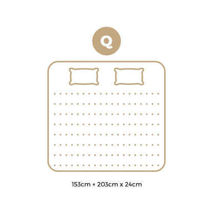 Bedra Queen Mattress Tight Top Foam Pocketed Springs 24cm-Mattress-PEROZ Accessories