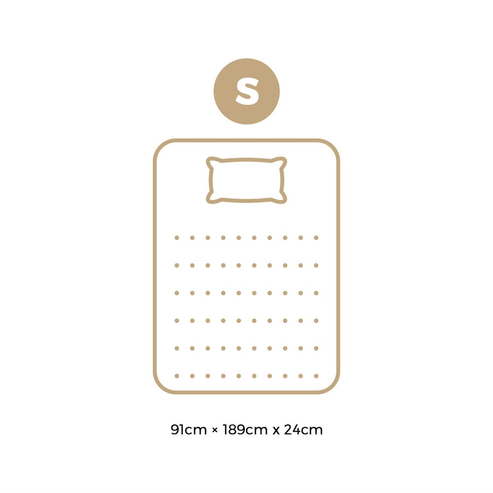 Bedra Single Mattress Tight Top Foam Pocketed Springs 24cm-Mattress-PEROZ Accessories