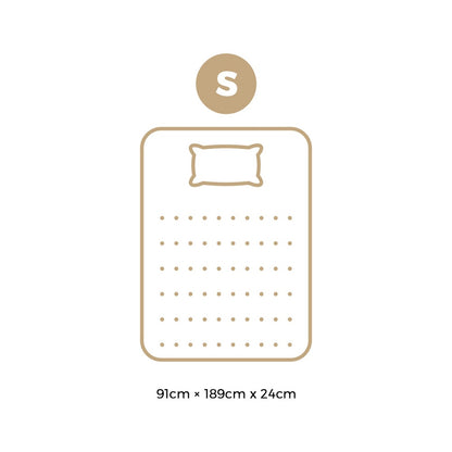 Bedra Single Mattress Tight Top Foam Pocketed Springs 24cm-Mattress-PEROZ Accessories