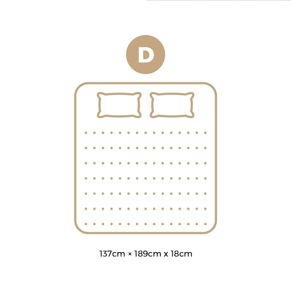 Bedra Double Mattress Breathable Luxury Bed Bonnell Spring Foam Medium 18cm-Mattresses-PEROZ Accessories