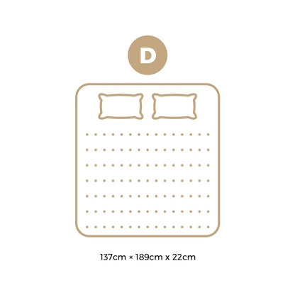 Bedra Double Mattress Breathable Luxury Bed Bonnell Spring Foam Medium 22cm-Mattresses-PEROZ Accessories