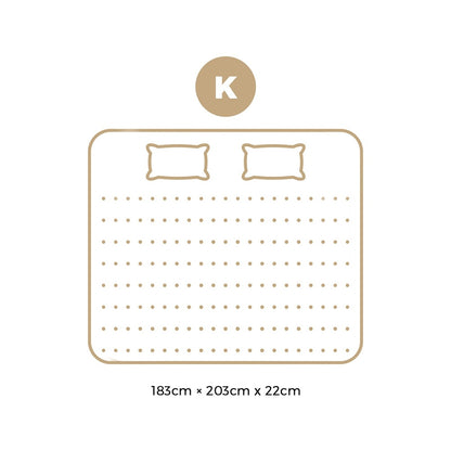 Bedra King Mattress Breathable Bonnell Spring Foam 22cm-Mattress-PEROZ Accessories