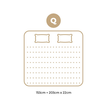 Bedra Queen Mattress Breathable Luxury Bed Bonnell Spring Foam Medium Firm 22cm-Mattresses-PEROZ Accessories