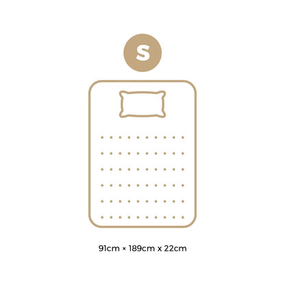 Bedra Single Mattress Breathable Luxury Bed Bonnell Spring Foam Medium 22cm-Mattresses-PEROZ Accessories