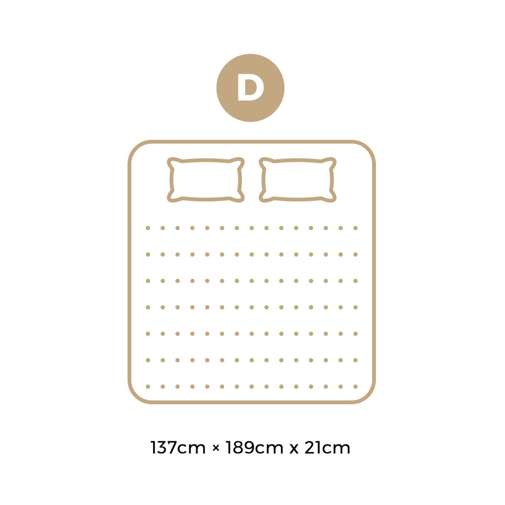 Bedra Double Mattress Breathable Luxury Bed Bonnell Spring Foam Medium 21cm-Mattresses-PEROZ Accessories