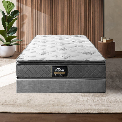 Bedra King Single Mattress Breathable Luxury Bonnell Spring Foam Medium 21cm-Mattresses-PEROZ Accessories