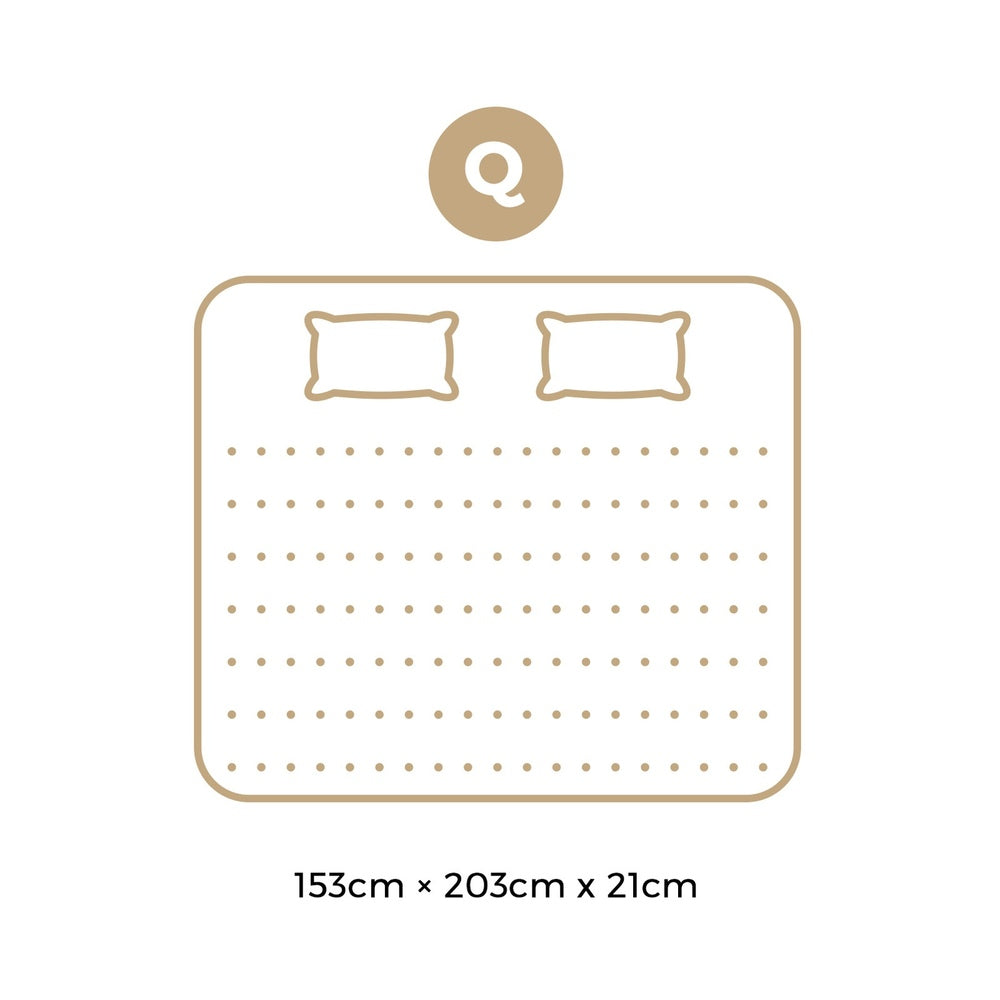 Bedra Queen Mattress Breathable Luxury Bed Bonnell Spring Foam Medium 21cm-Mattresses-PEROZ Accessories