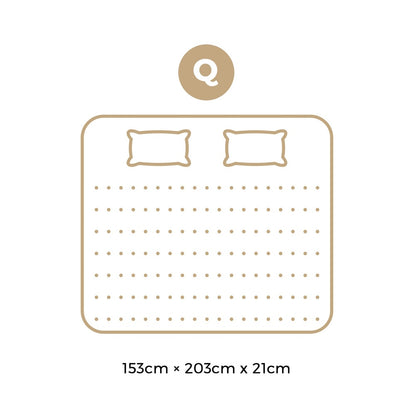 Bedra Queen Mattress Breathable Luxury Bed Bonnell Spring Foam Medium 21cm-Mattresses-PEROZ Accessories