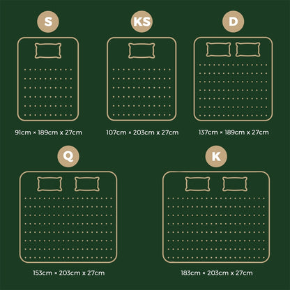 Bedra Queen Mattress, 27cm Bed Mattress with Top Pocket Spring System-Mattresses-PEROZ Accessories