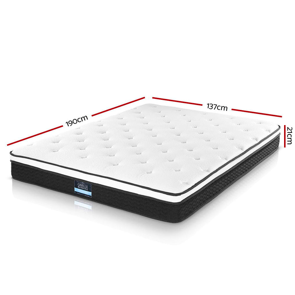 Giselle Bedding 21cm Mattress Euro Top Double-Mattresses-PEROZ Accessories