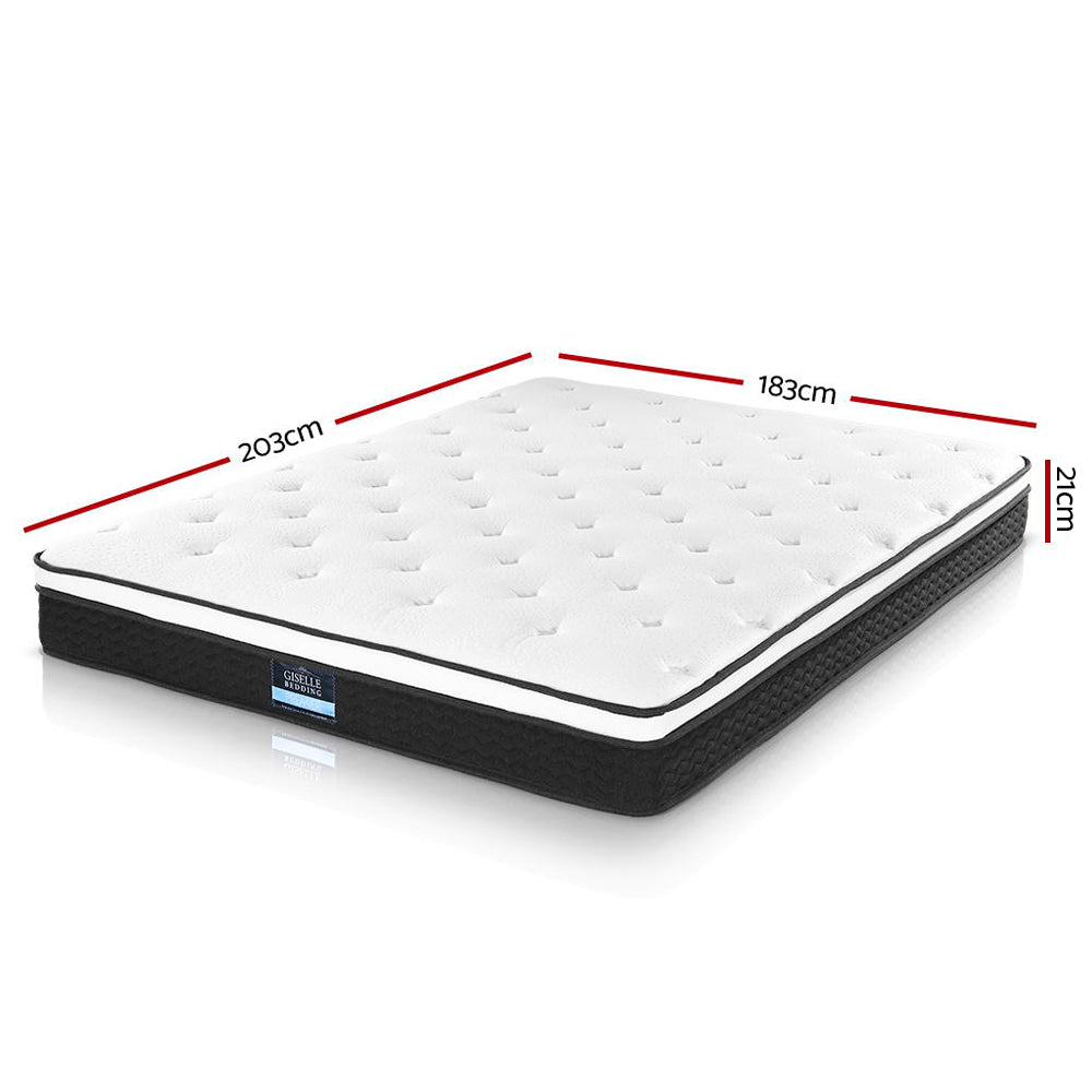 Giselle Bedding 21cm Mattress Euro Top King-Mattresses-PEROZ Accessories