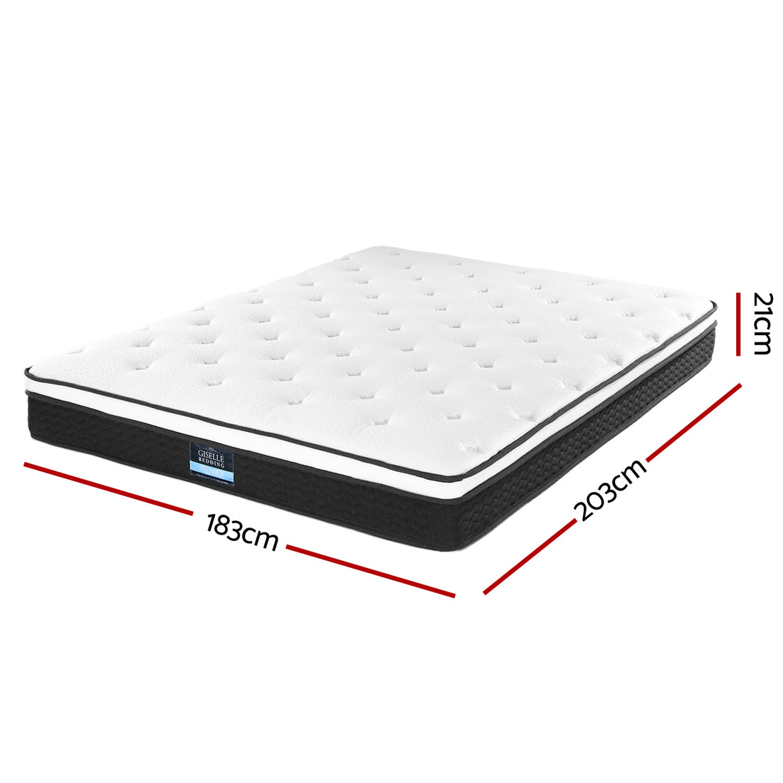 Giselle Bedding 21cm Mattress Euro Top King-Mattresses-PEROZ Accessories