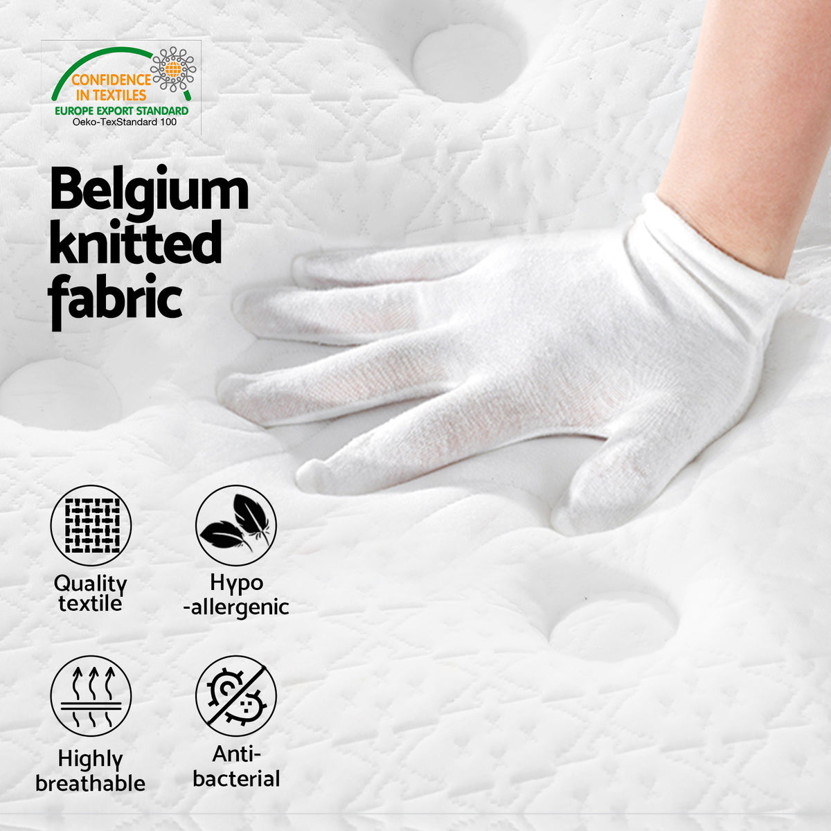 Giselle Bedding 21cm Mattress Euro Top King-Mattresses-PEROZ Accessories