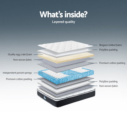 Giselle Bedding 21cm Mattress Euro Top Queen-Mattresses-PEROZ Accessories