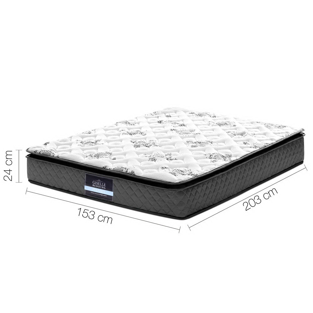 Giselle Bedding 24cm Mattress Pillow Top Queen-Mattresses-PEROZ Accessories