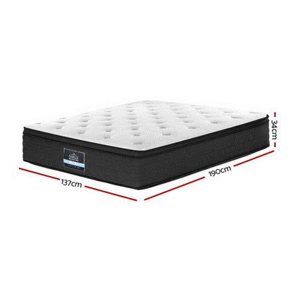 Giselle Bedding 34cm Mattress Euro Top Double-Mattresses-PEROZ Accessories