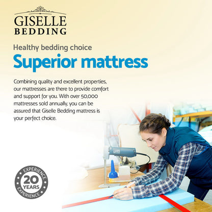 Giselle Bedding 32cm Mattress Euro Top Double-Mattresses-PEROZ Accessories