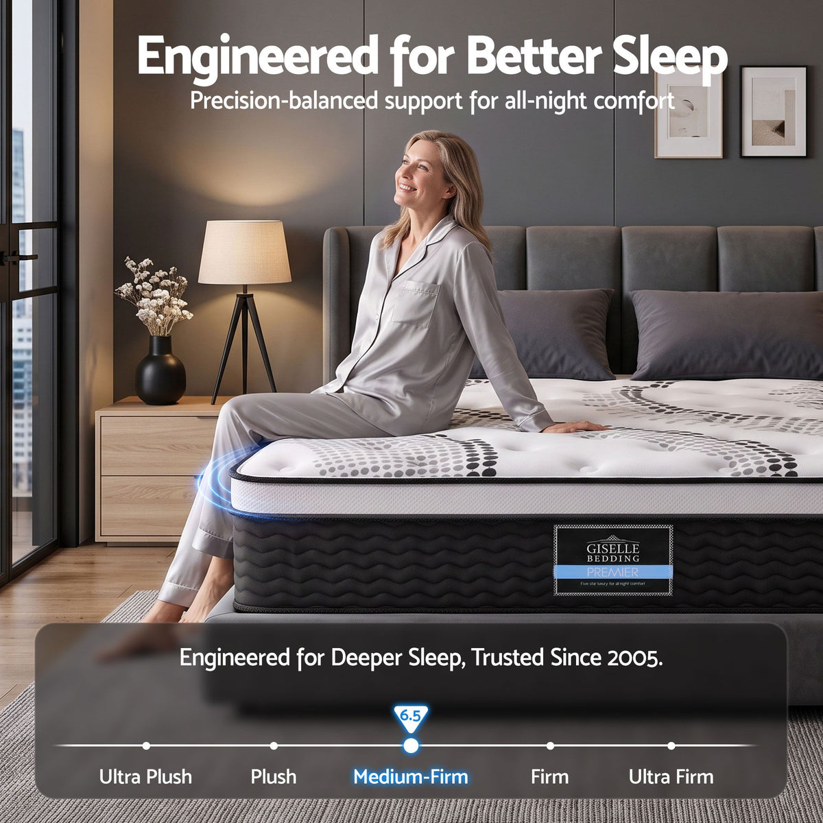 Giselle Bedding 32cm Mattress Euro Top King-Mattresses-PEROZ Accessories