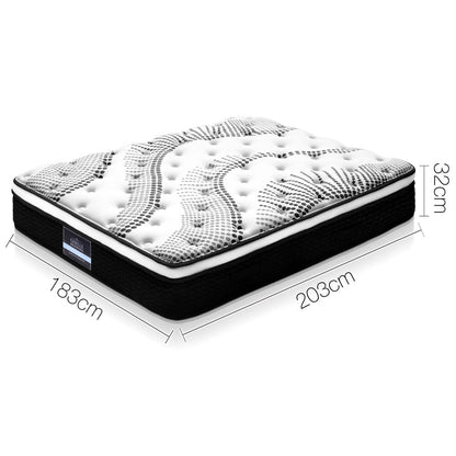 Giselle Bedding 32cm Mattress Euro Top King-Mattresses-PEROZ Accessories