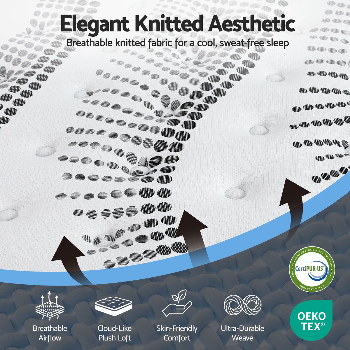 Giselle Bedding 32cm Mattress Euro Top Queen-Mattresses-PEROZ Accessories