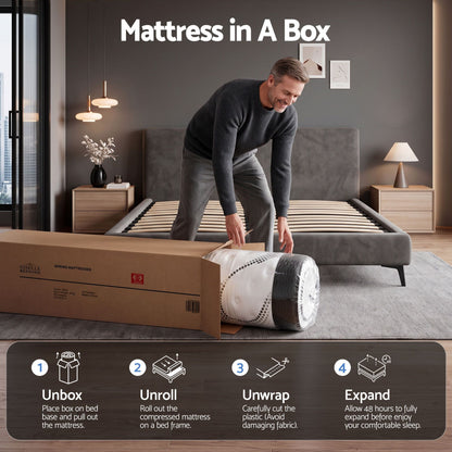 Giselle Bedding 32cm Mattress Euro Top Queen-Mattresses-PEROZ Accessories