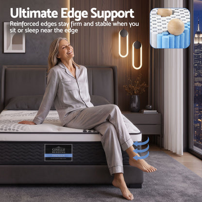 Giselle Bedding 32cm Mattress Euro Top Single-Mattresses-PEROZ Accessories