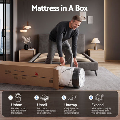 Giselle Bedding 32cm Mattress Euro Top Single-Mattresses-PEROZ Accessories