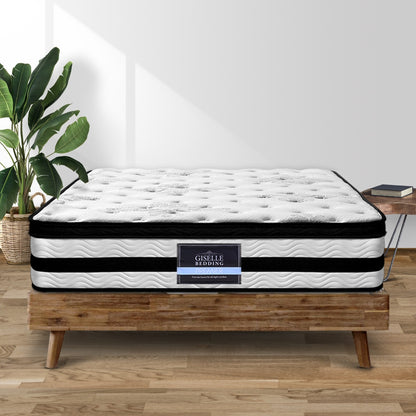 Giselle Bedding 34cm Mattress Euro Top Pocket Spring Double-Mattresses-PEROZ Accessories