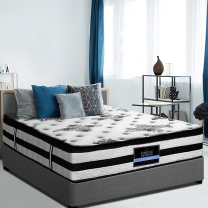 Giselle Bedding 34cm Mattress Euro Top Pocket Spring Double-Mattresses-PEROZ Accessories