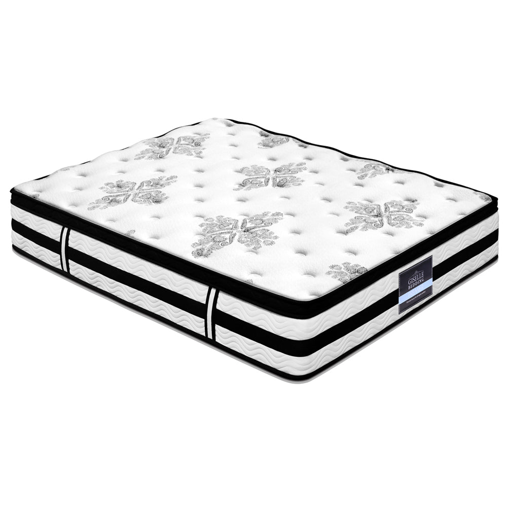 Giselle Bedding 34cm Mattress Euro Top Pocket Spring Double-Mattresses-PEROZ Accessories
