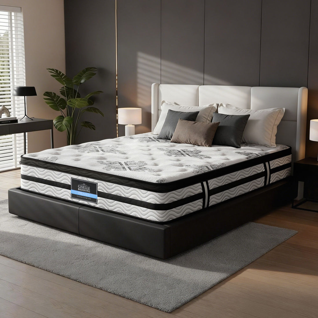 Giselle Bedding 34cm Mattress Euro Top Pocket Spring King-Mattresses-PEROZ Accessories