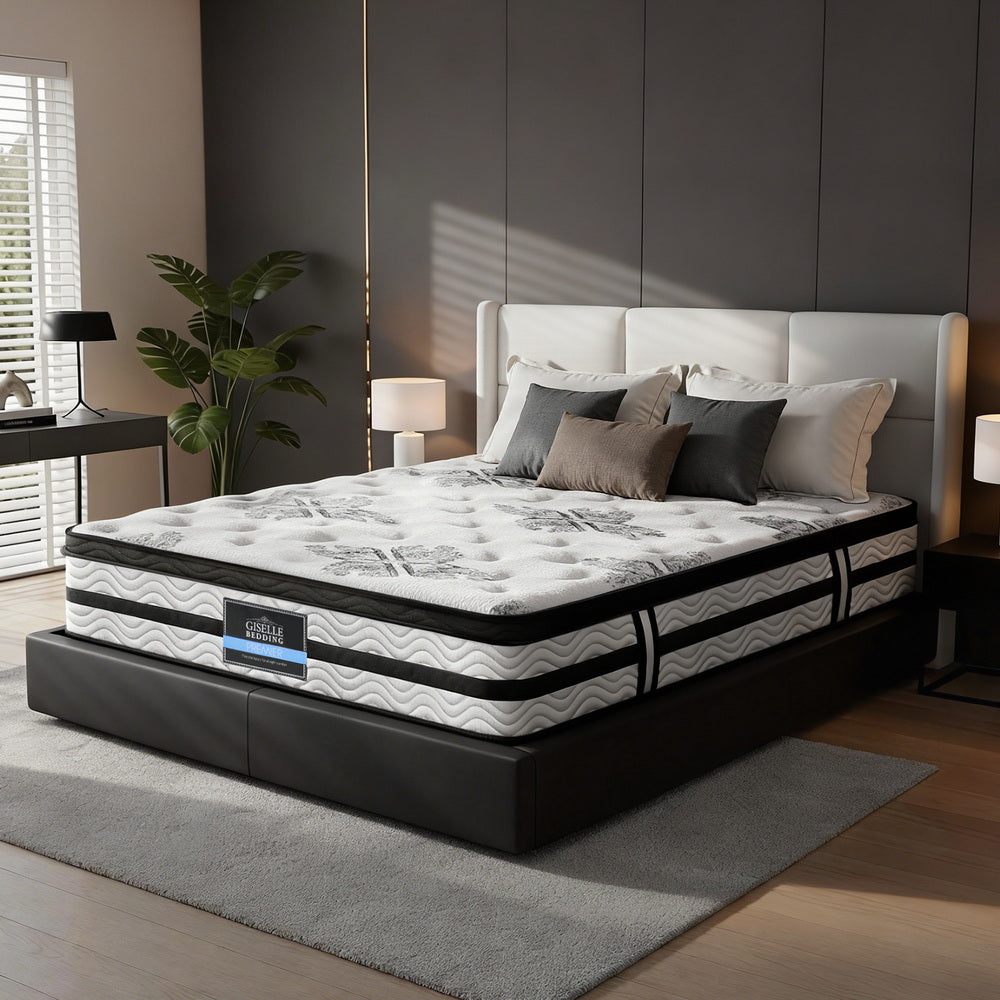 Giselle Bedding 34cm Mattress Euro Top Pocket Spring King-Mattresses-PEROZ Accessories