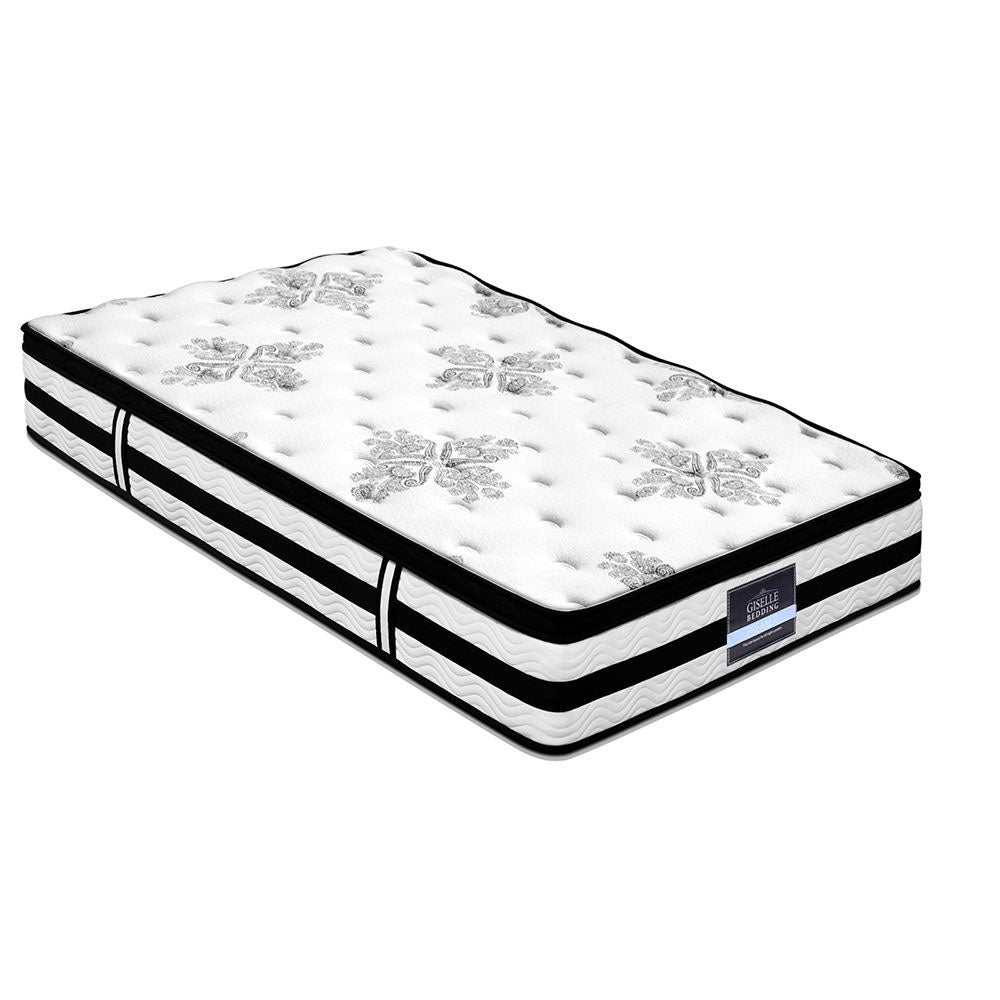 Giselle Bedding 34cm Mattress Euro Top Pocket Spring King Single-Mattresses-PEROZ Accessories