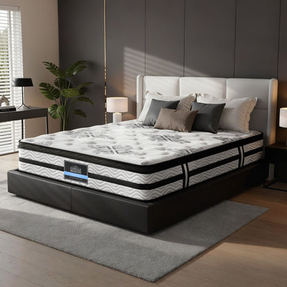 Giselle Bedding 34cm Mattress Euro Top Pocket Spring Queen-Mattresses-PEROZ Accessories